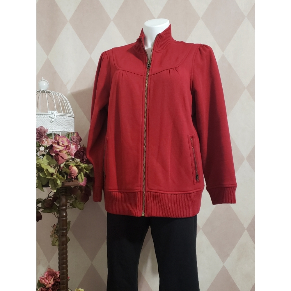 Dressbarn | Red Zip Jacket